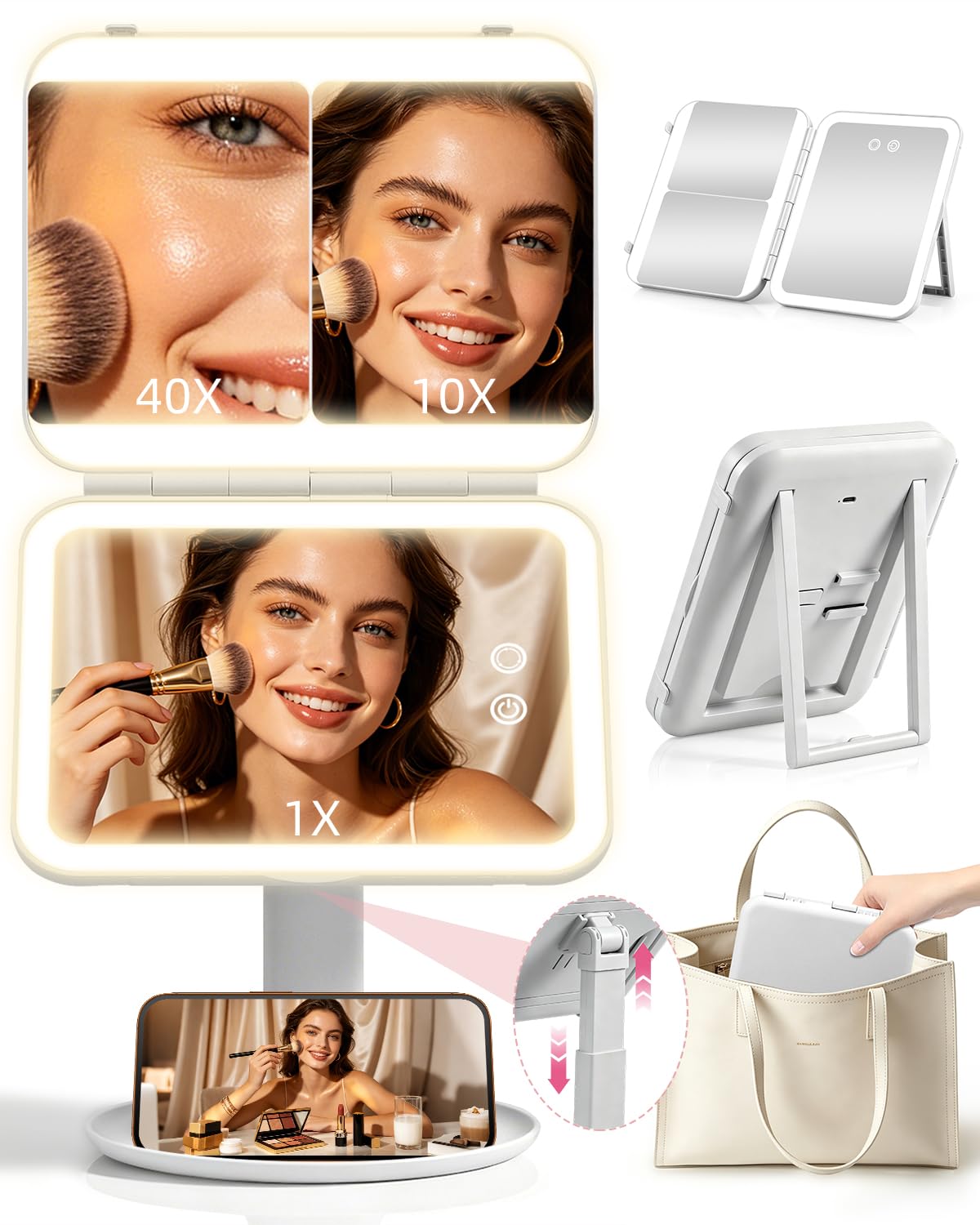 CC Mirrors retail packaging and included Type-C cable displayed for unboxing and travel-friendly accessories