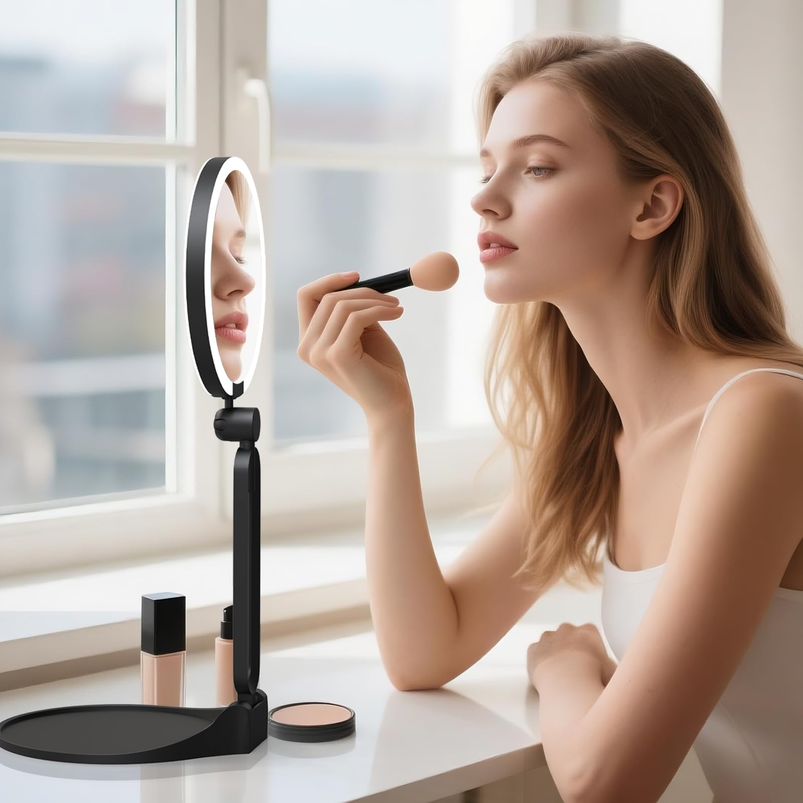 CC Mirrors scale comparison in hand highlights lightweight, easy-to-carry design