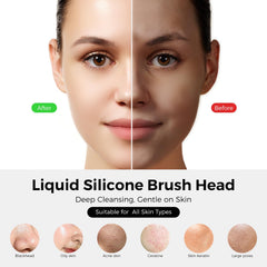 Ccigedy side profile showing warming indicator for comfortable warm-touch cleansing