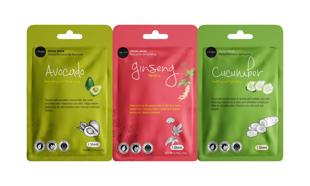 Celavi mask applied on face for hydrated skin boost