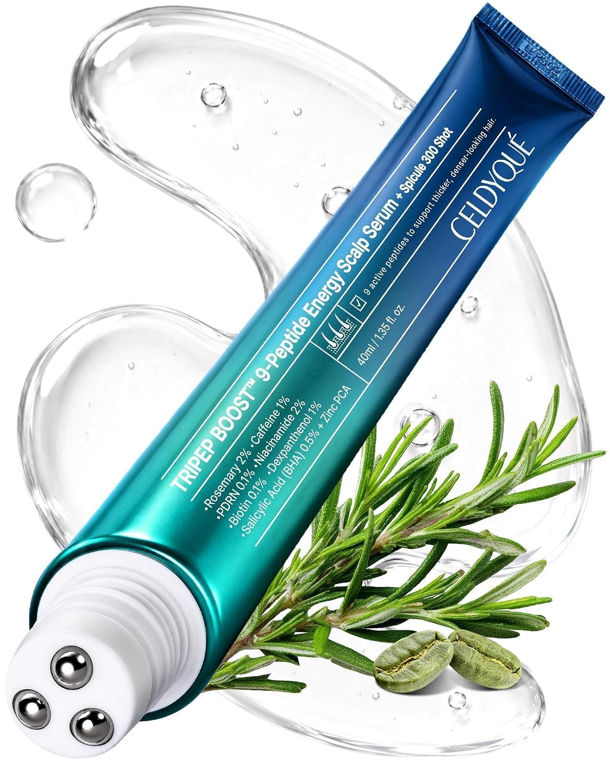 CELDYQUE front packaging roll-on showing bottle and label for easy storage