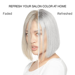 Celeb Luxury application on damp hair in salon setting demonstrating easy at-home color refresh