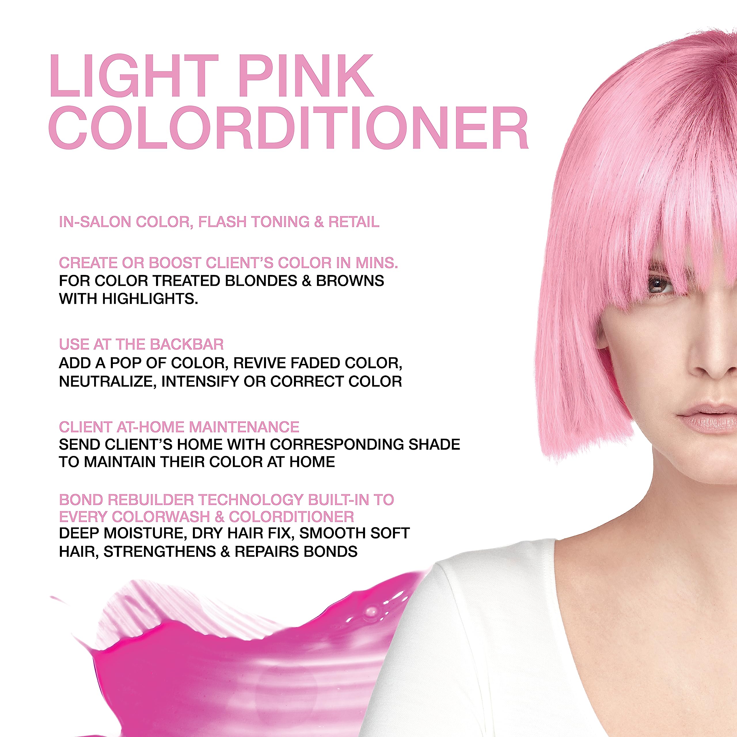 Celeb Luxury texture dispensed from pump highlighting creamy conditioning action