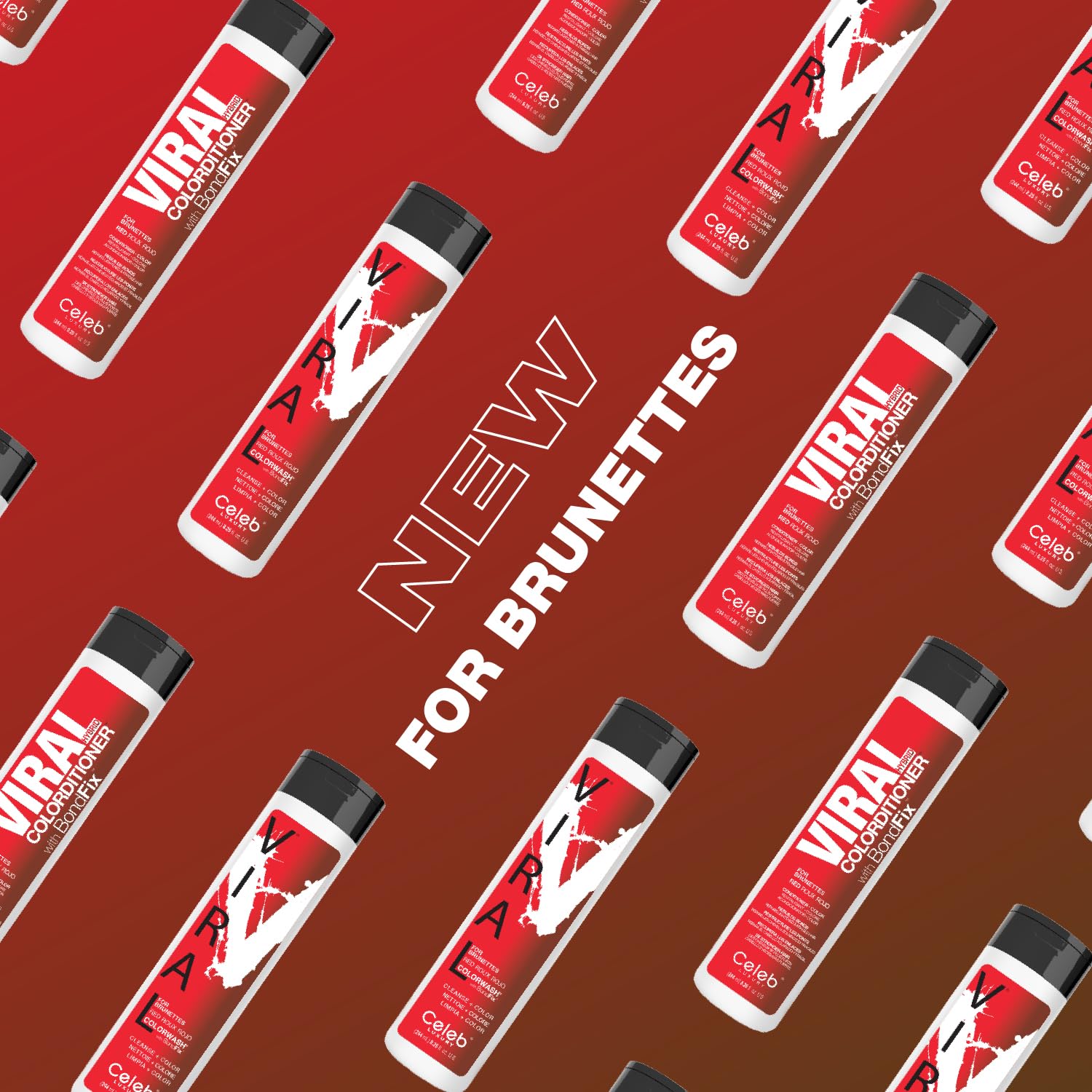 Celeb Luxury red colorwash pouring texture illustrating smooth pigment application benefit