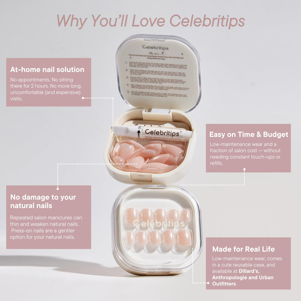 Celebritips instant nail tabs and tools ready for fast application