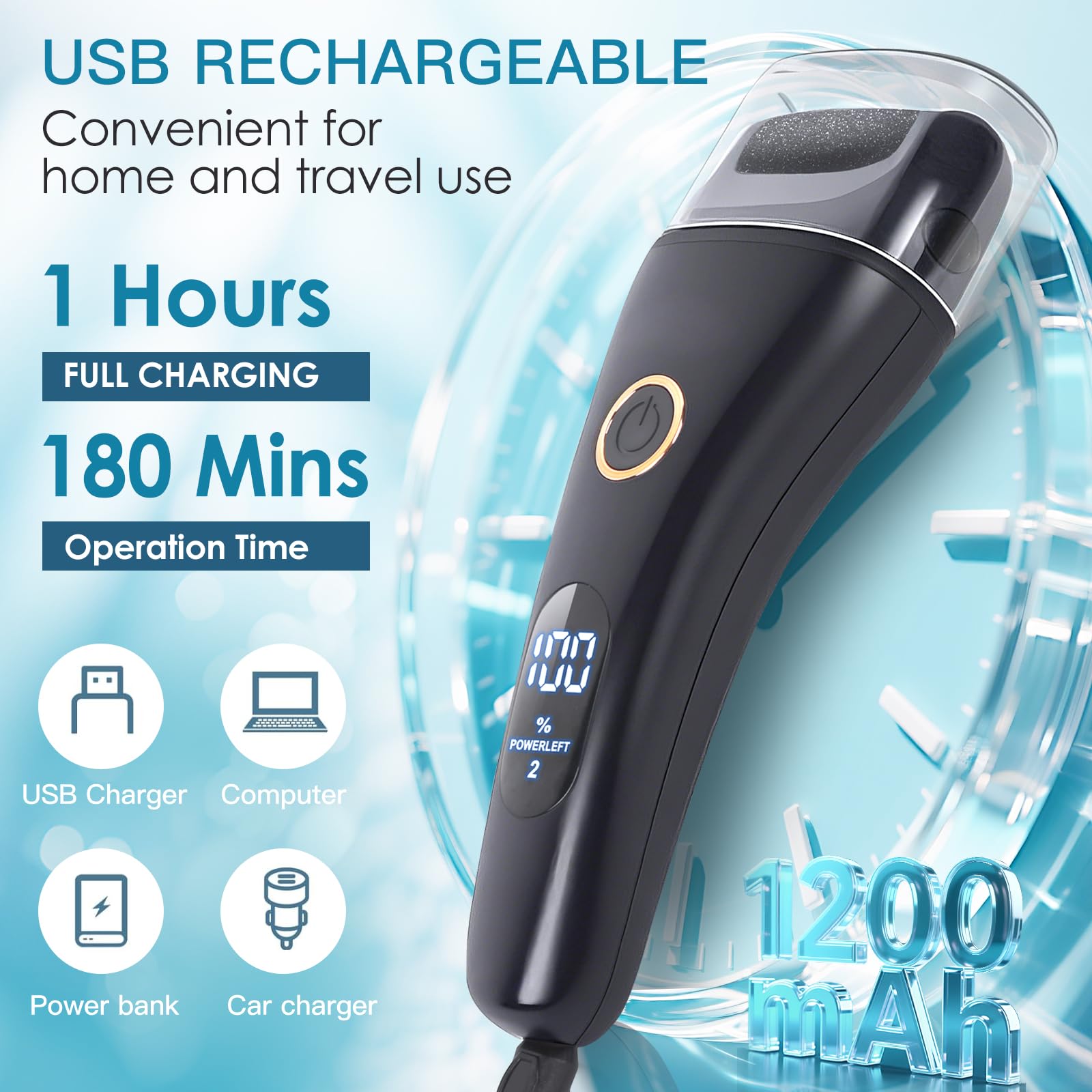 Celepen built-in LED light illuminating skin, provides precise removal benefit