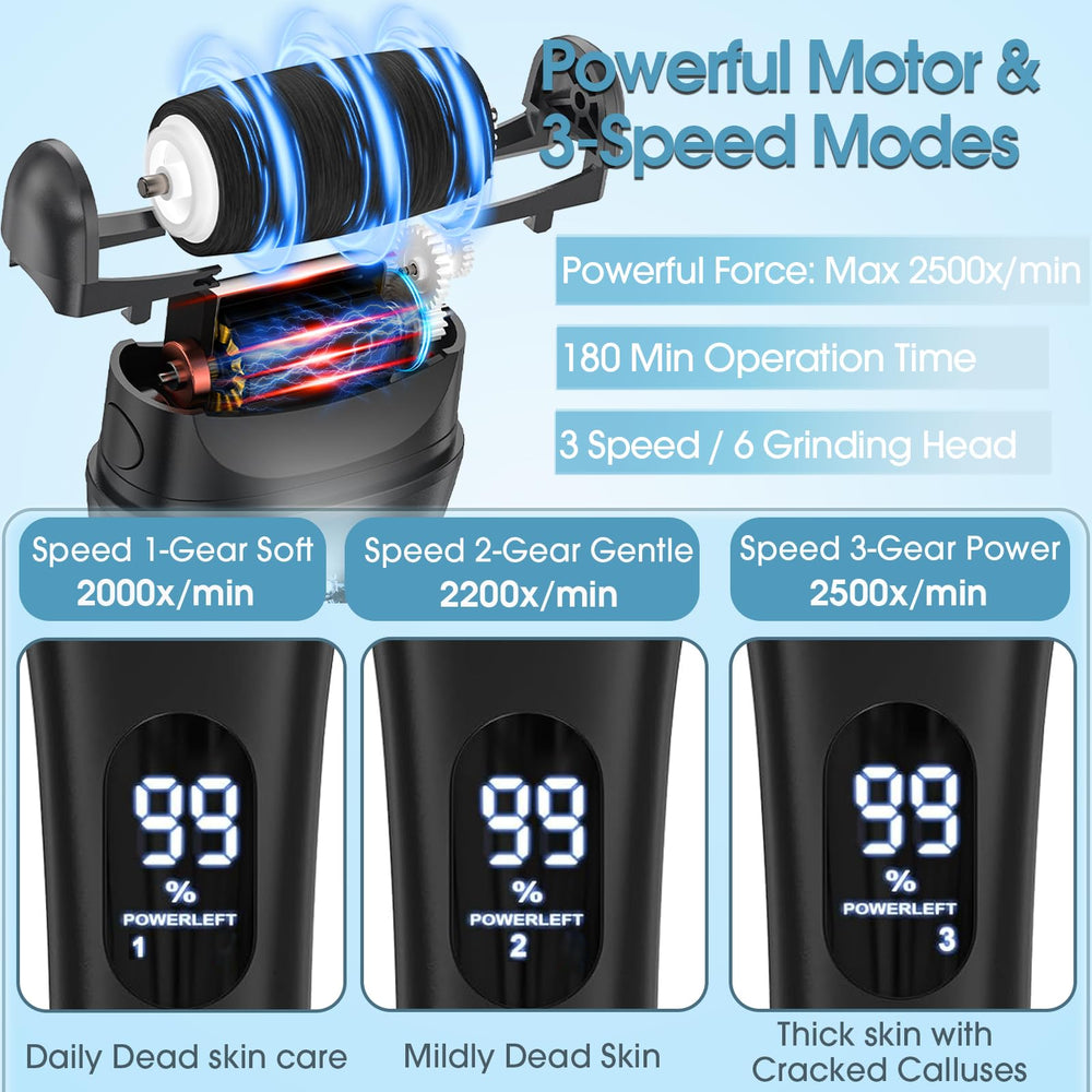 Celepen assortment of six roller heads displayed, offers customizable exfoliation benefit