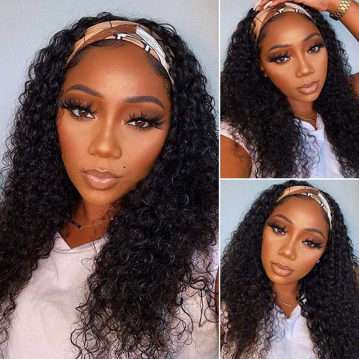 Celiarita front view deep wave wig showing natural look and easy wear benefit