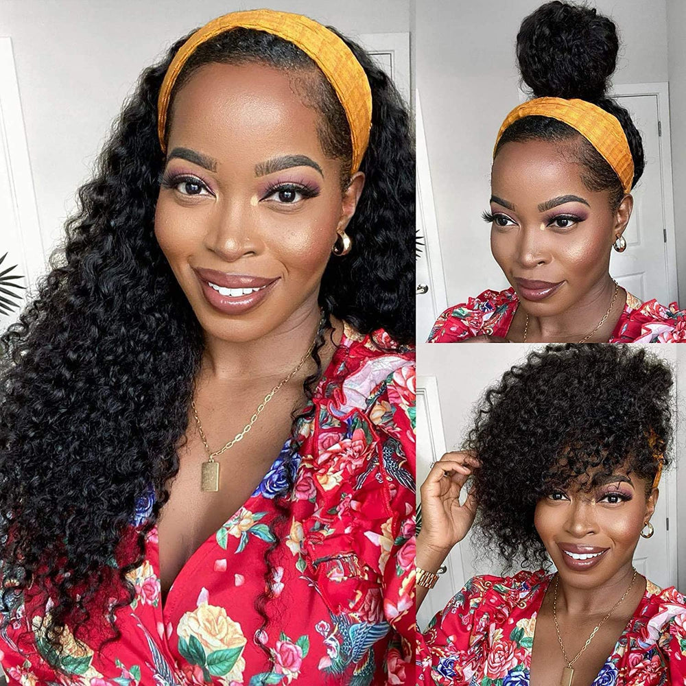 Celiarita headband wig front view showing natural hairline and quick styling benefit