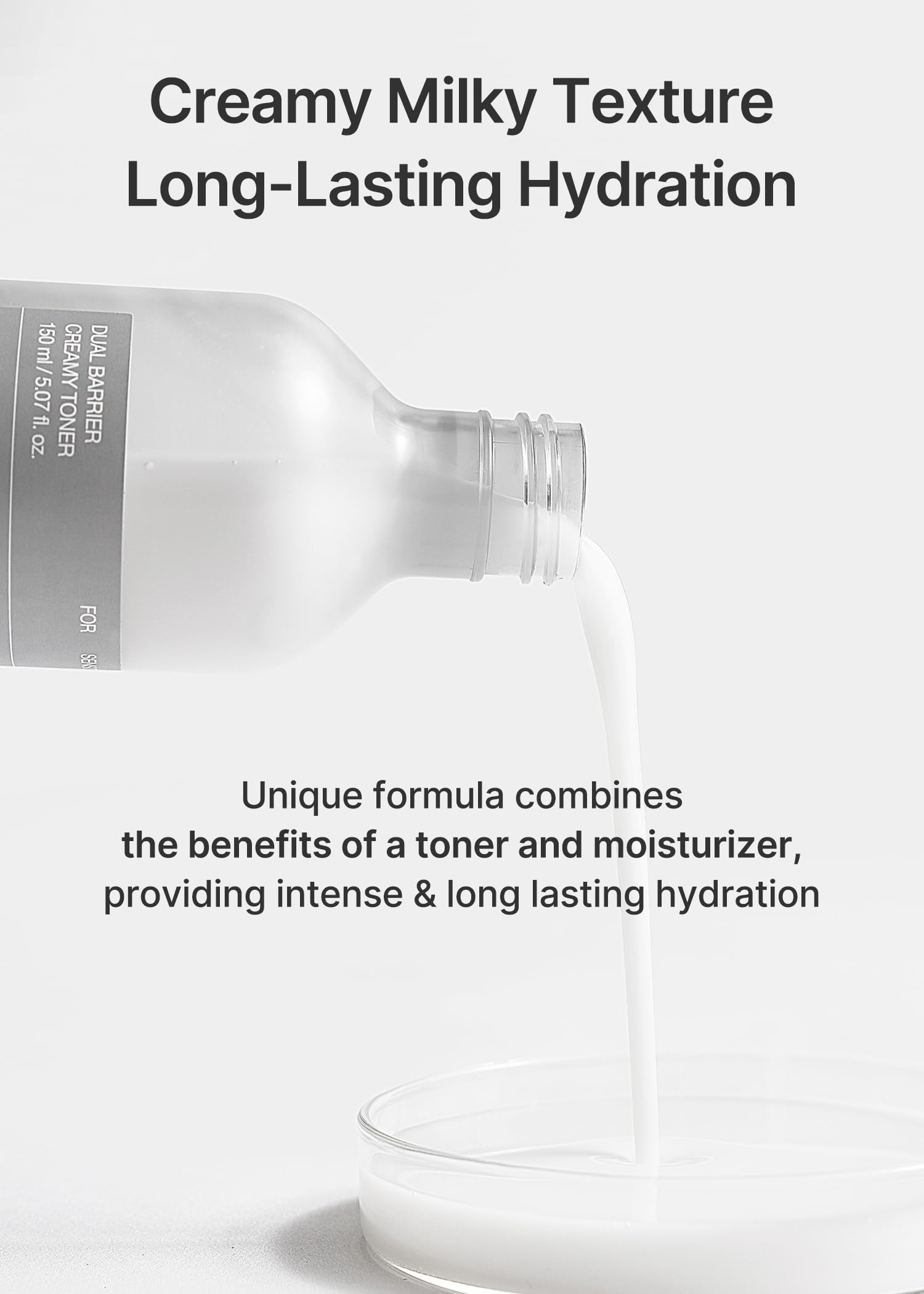 celimax creamy milky texture close-up illustrating fast-absorbing hydration