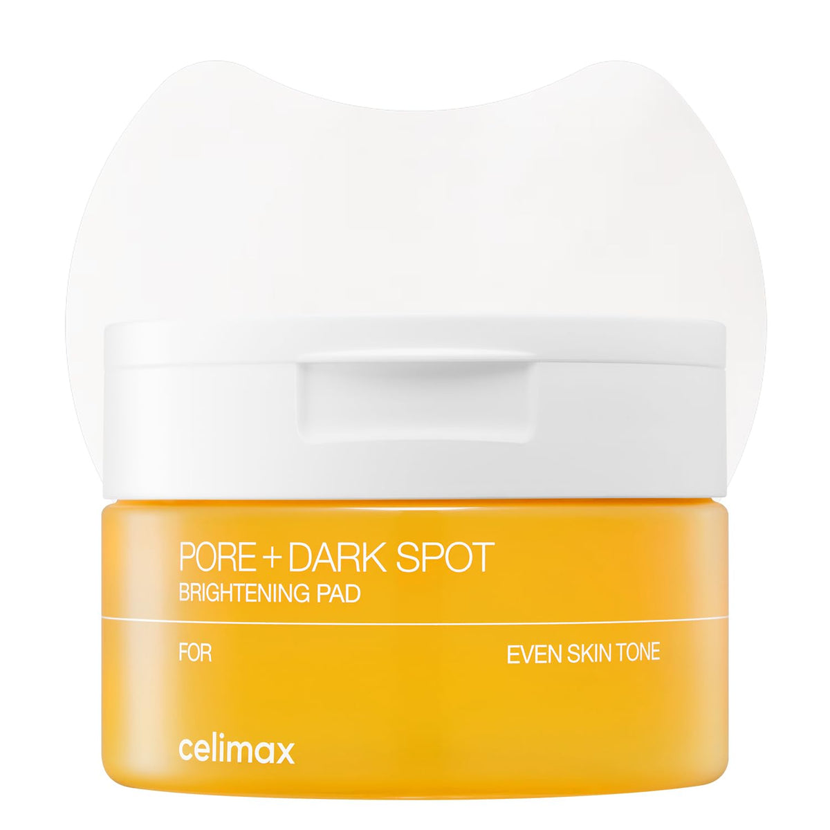 celimax front packaging showing product benefits and brightening pad convenience