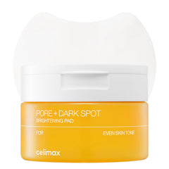 celimax front packaging showing product benefits and brightening pad convenience