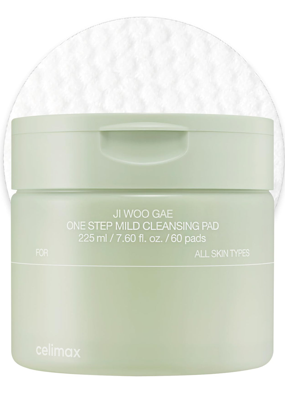 celimax front packaging showing 60 pad tub and convenience benefit