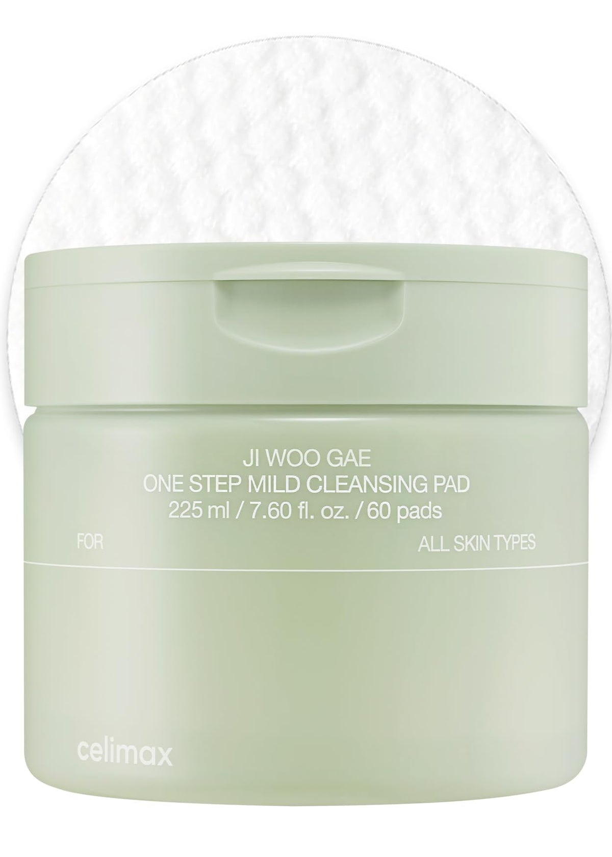 celimax front packaging showing 60 pad tub and convenience benefit