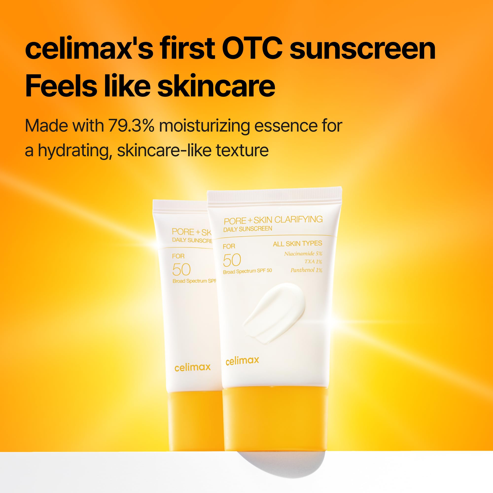 celimax ingredient label highlighting niacinamide and tranexamic acid benefit