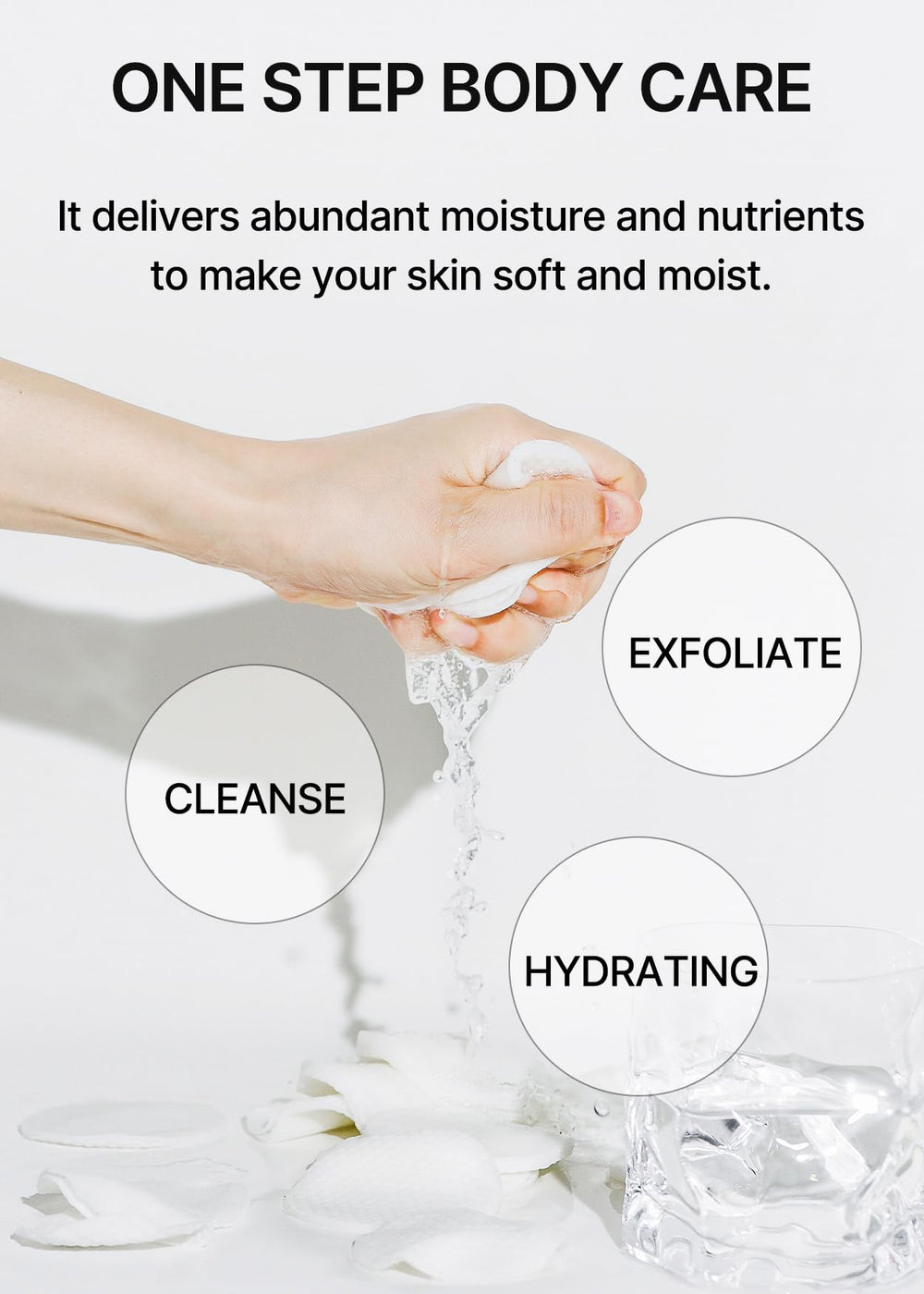 celimax pad being applied to underarm to gently exfoliate and reduce irritation