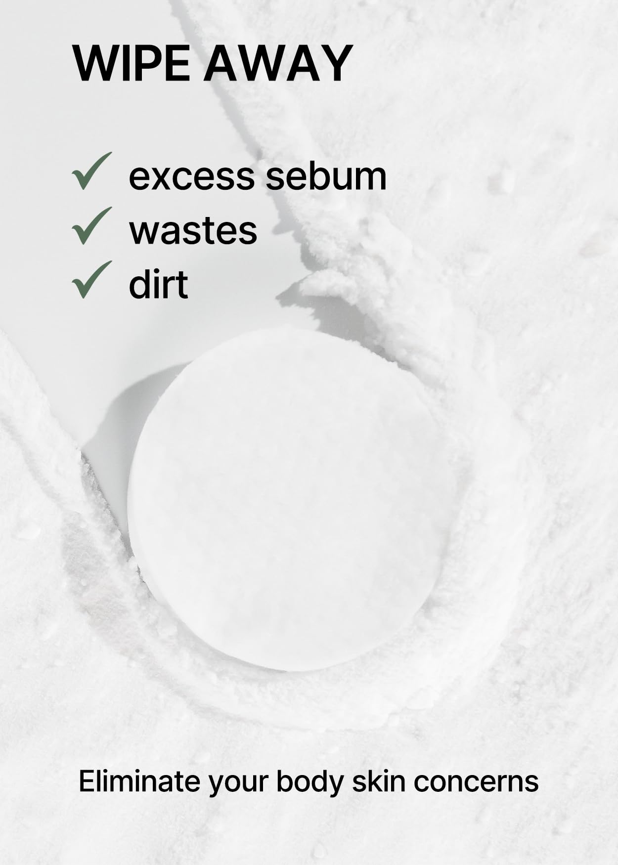 celimax pad soaked with solution showing absorbency for controlled leave-on application