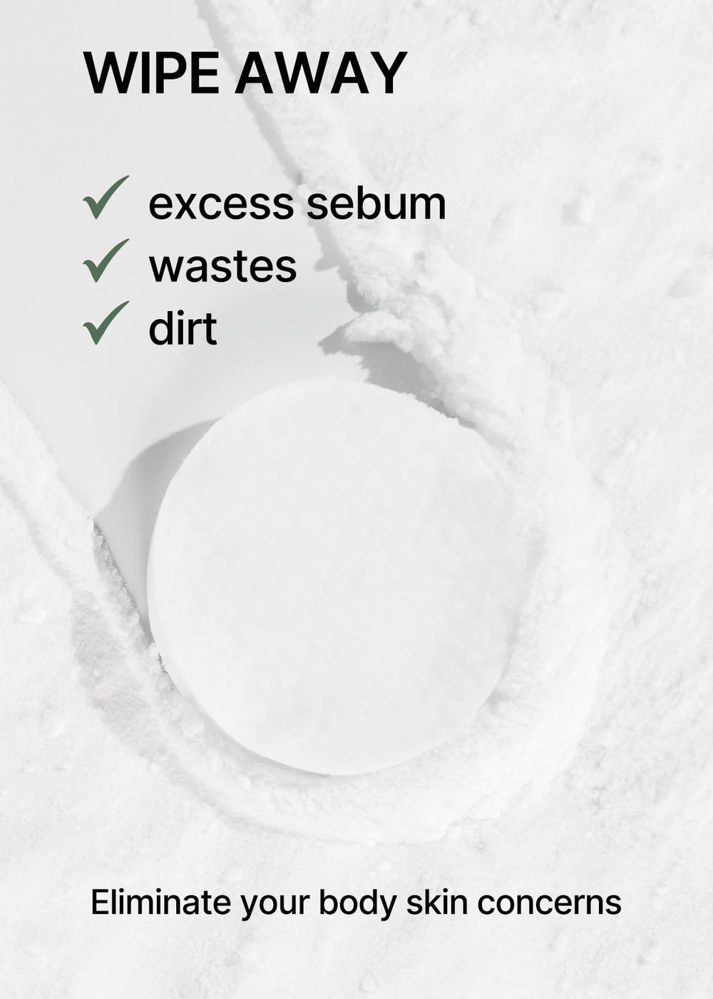 celimax pad soaked with solution showing absorbency for controlled leave-on application