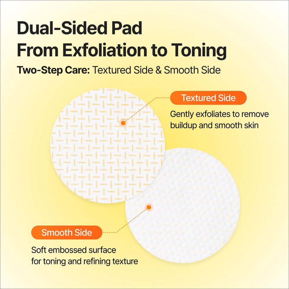 celimax orange textured pad close-up lifting dead skin for smoother feel
