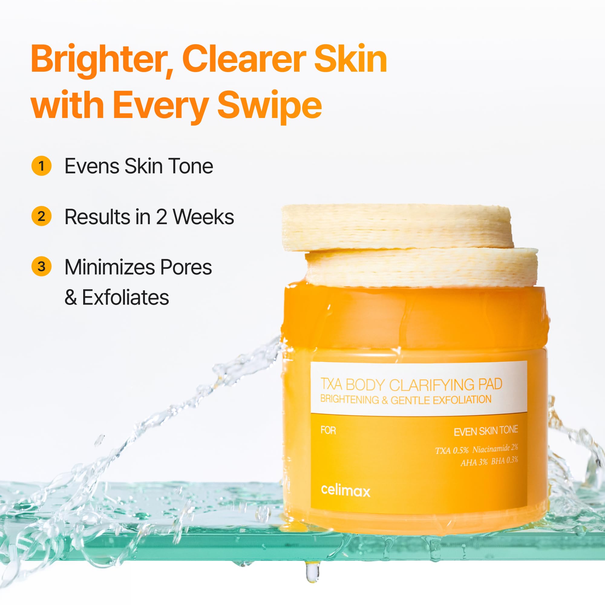 celimax white embossed pad close-up refining skin surface for even look