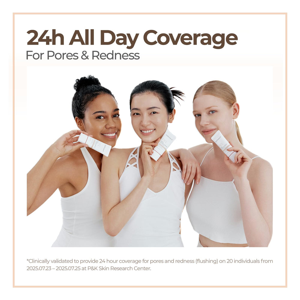 Cell Fusion C before and after comparison reducing redness and visible pores