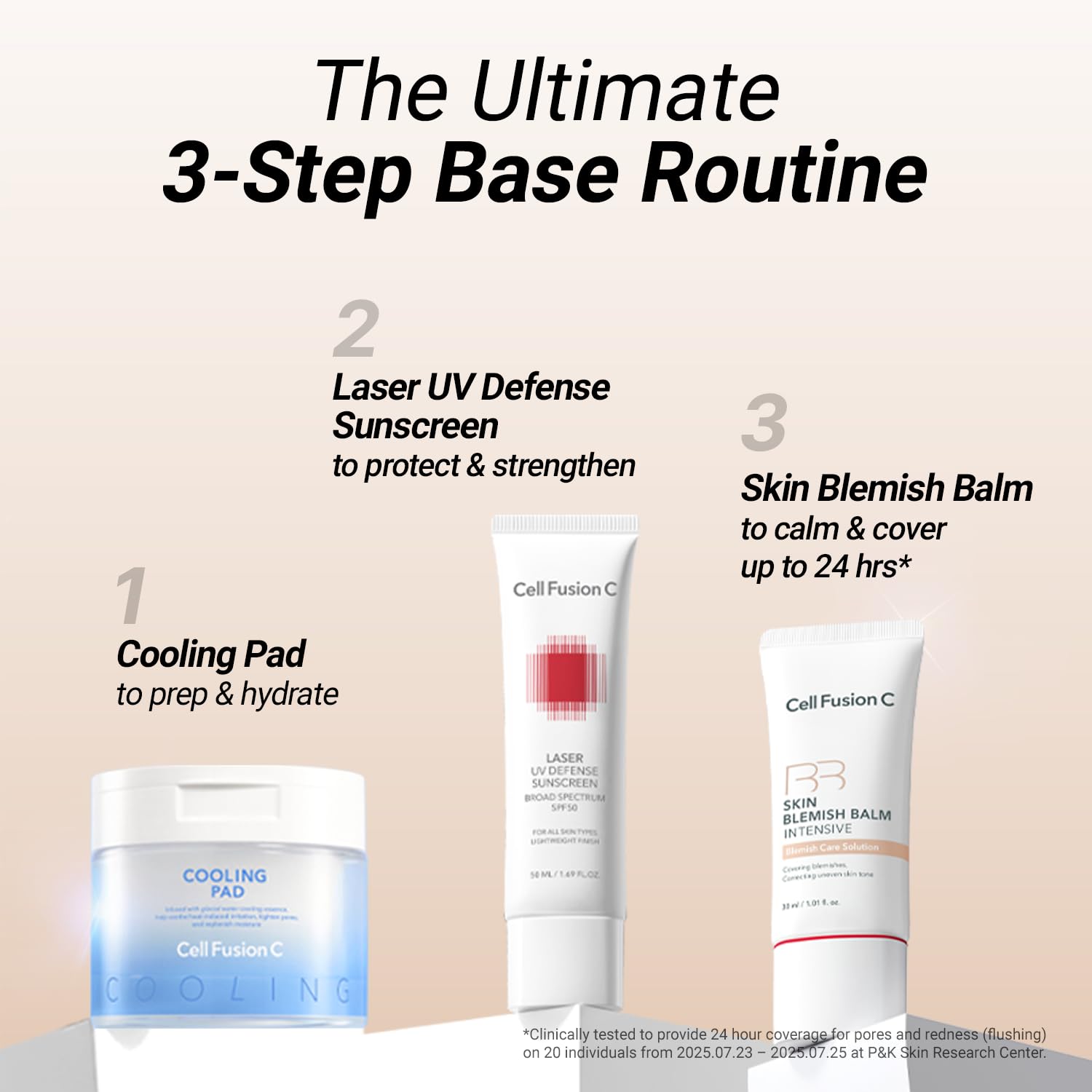 Cell Fusion C lifestyle image of woman applying BB cream for natural look