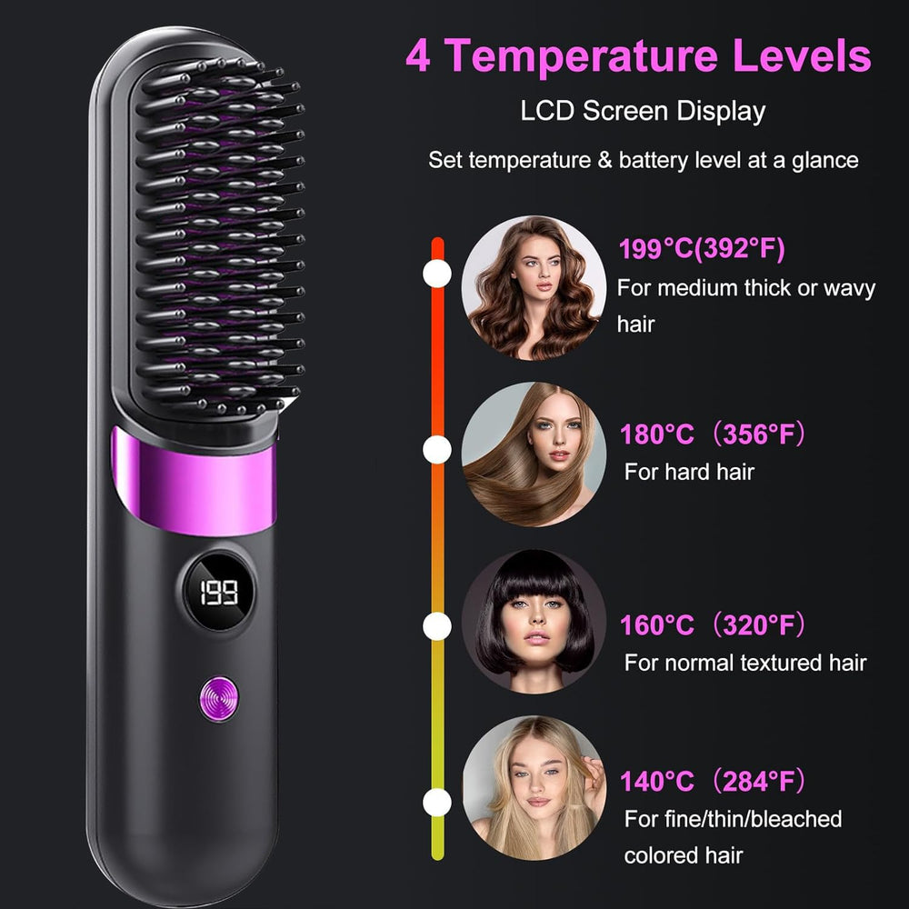 CELLBELL brush held in hand to show scale, demonstrating lightweight travel-friendly convenience