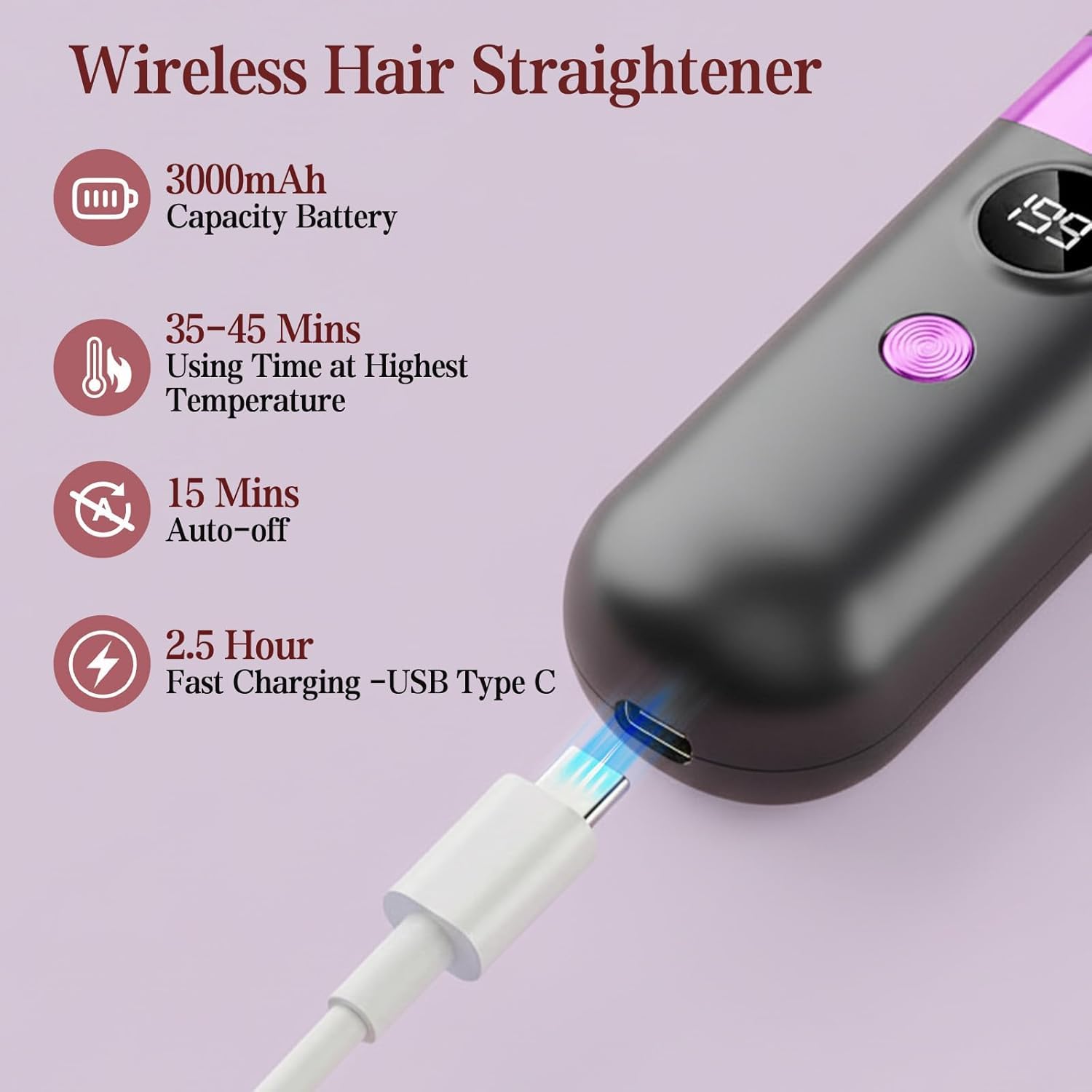 CELLBELL styling in use smoothing hair to show fast results and frizz reduction benefit