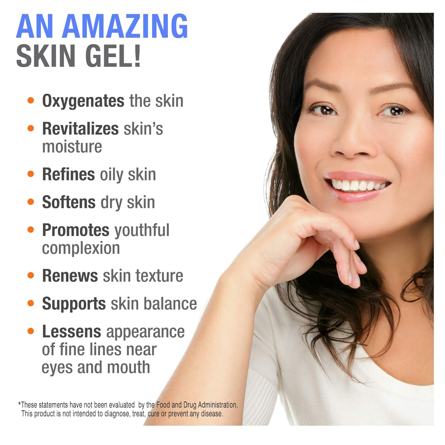 Applying Cellfood oxygen gel to cheek area for hydration and smoothing benefits
