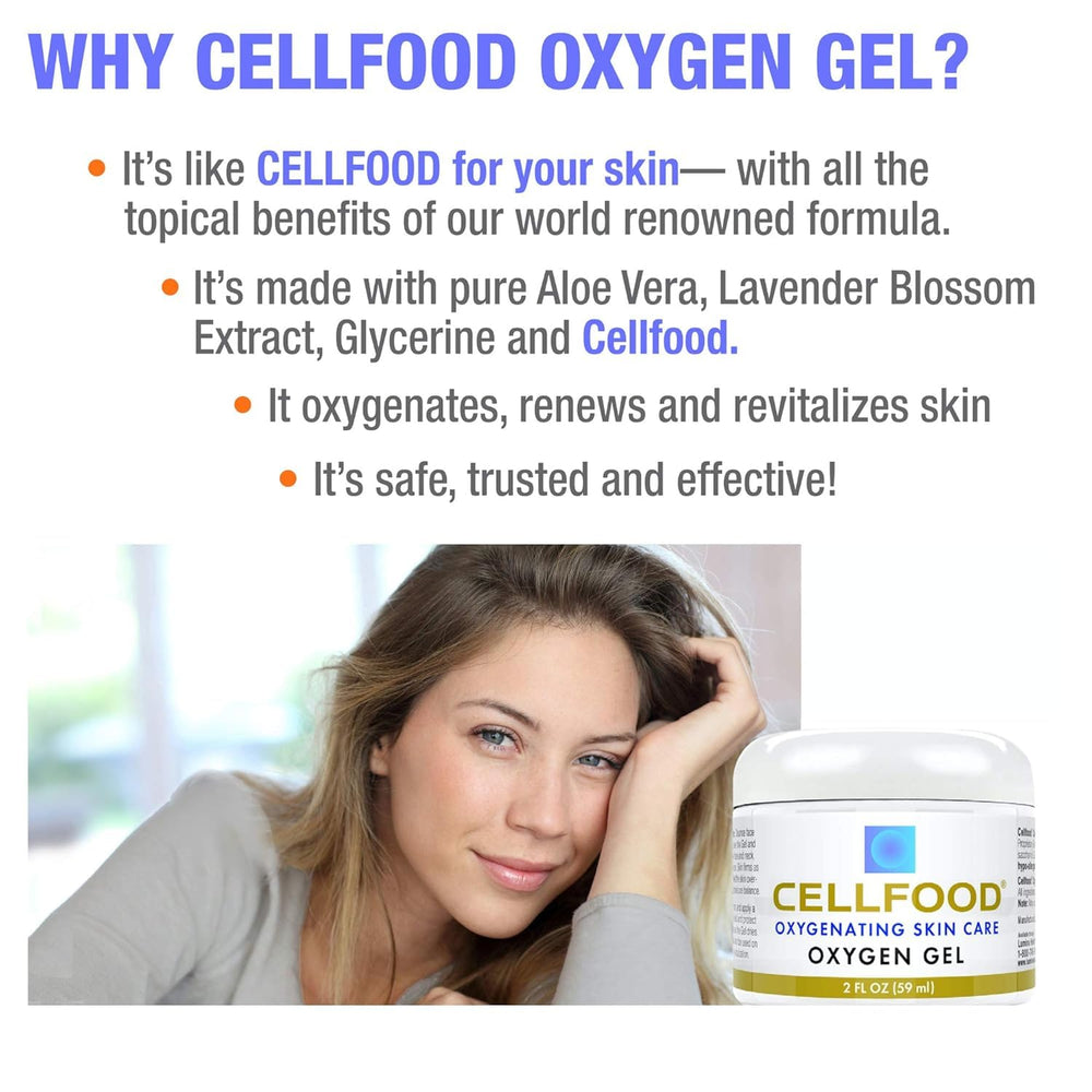 Cellfood two-pack box display highlighting value and sealed tubes, easy storage