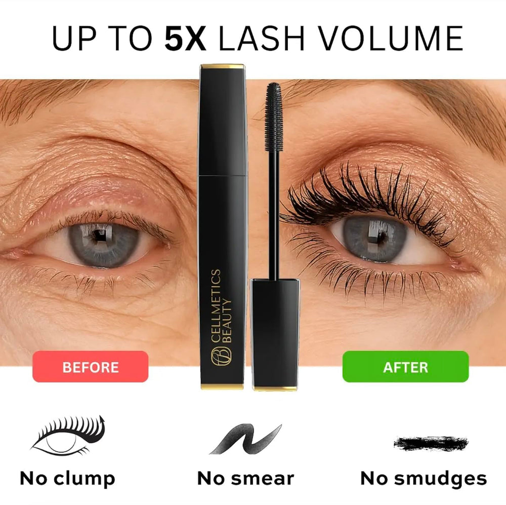 Cellmetics wand close-up demonstrating flexible brush fibers for precise lash separation