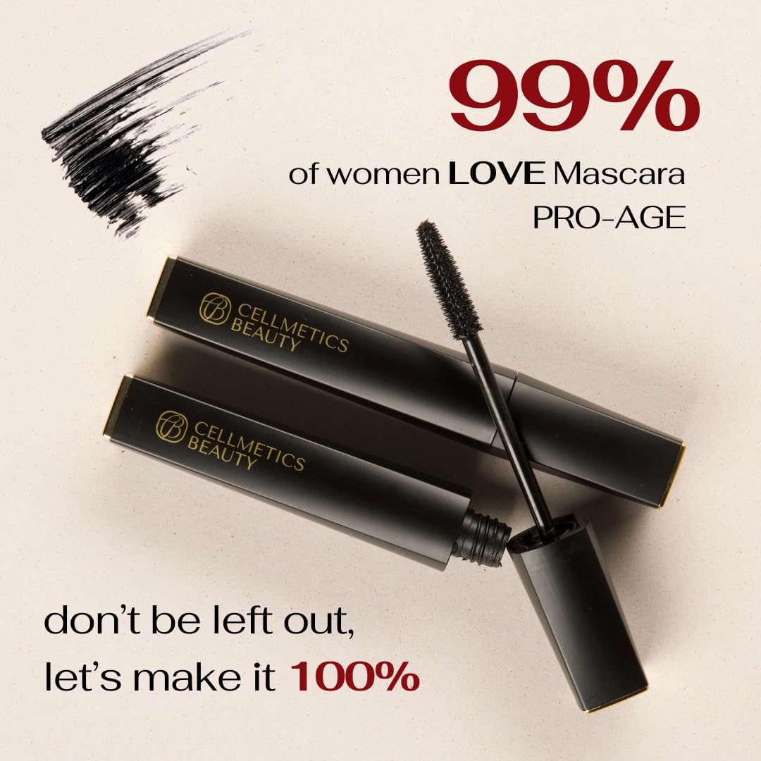 Cellmetics mascara removal demo with cleanser showing easy, gentle take-off benefit
