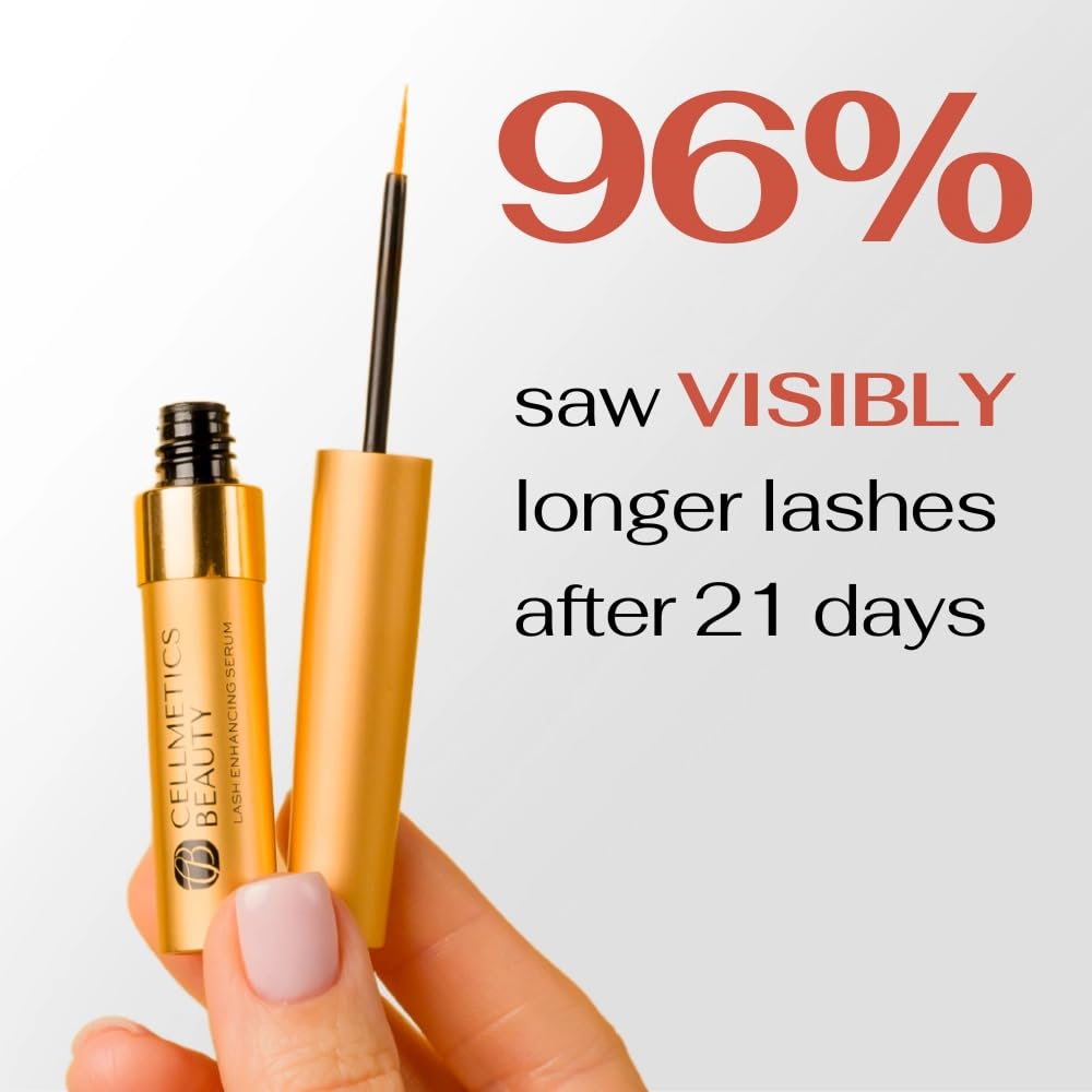 Cellmetics applicator close-up demonstrating precise lash-line application benefit
