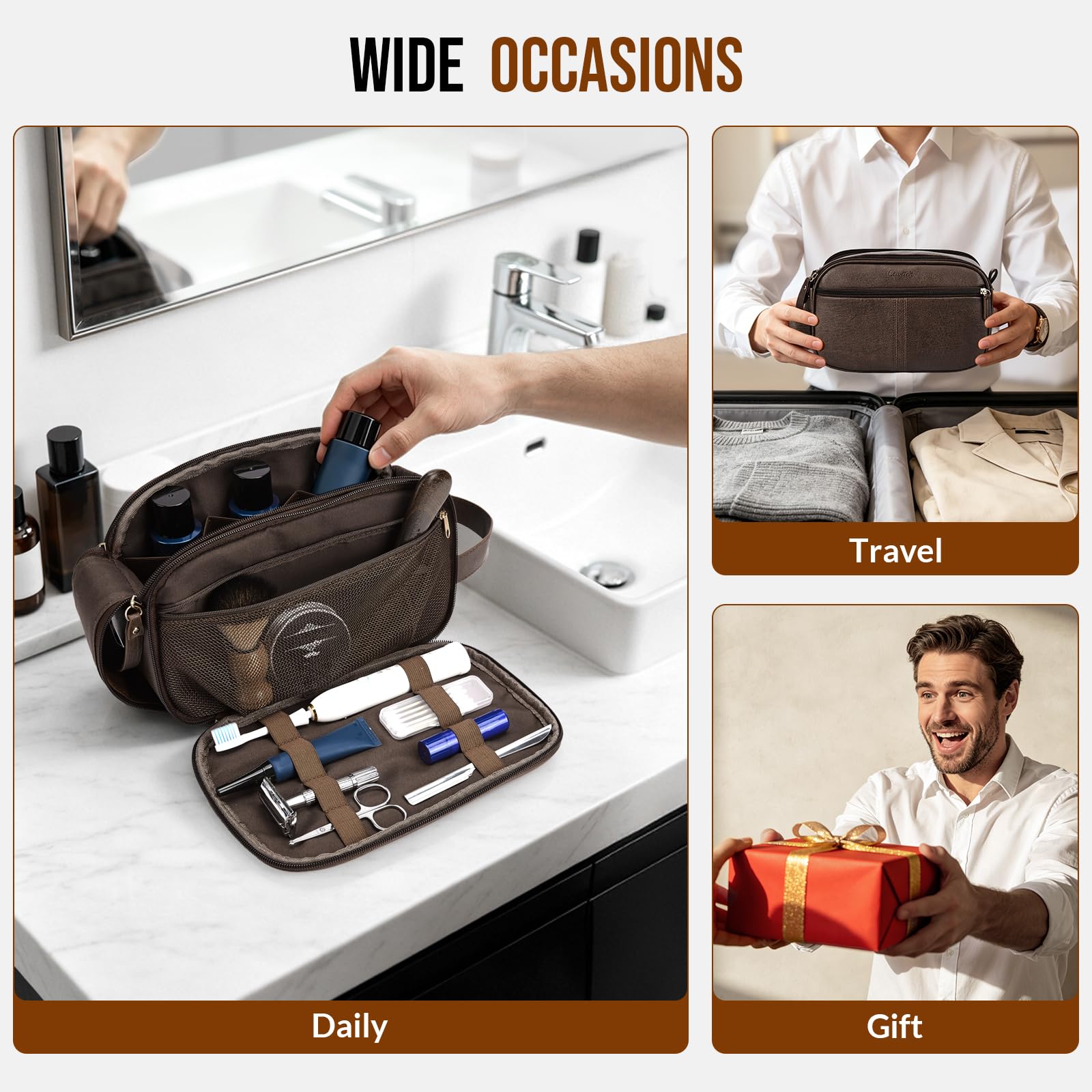 Celvetch bag next to passport and phone showing travel size and compact convenience