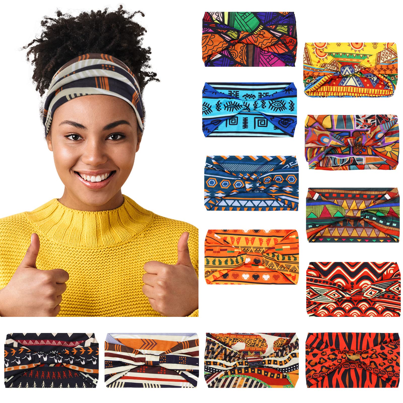 Censen headband styled outdoors showing versatile fashion and vibrant prints