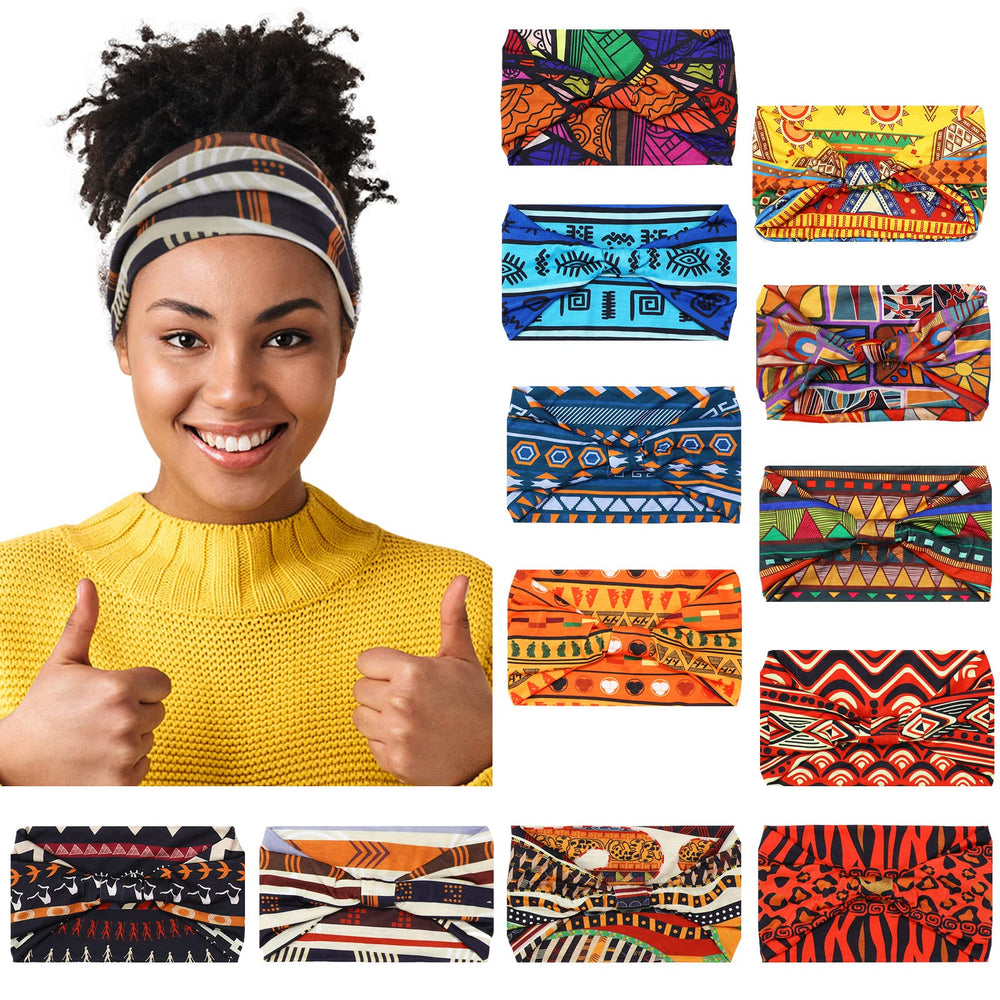 Censen headband styled outdoors showing versatile fashion and vibrant prints