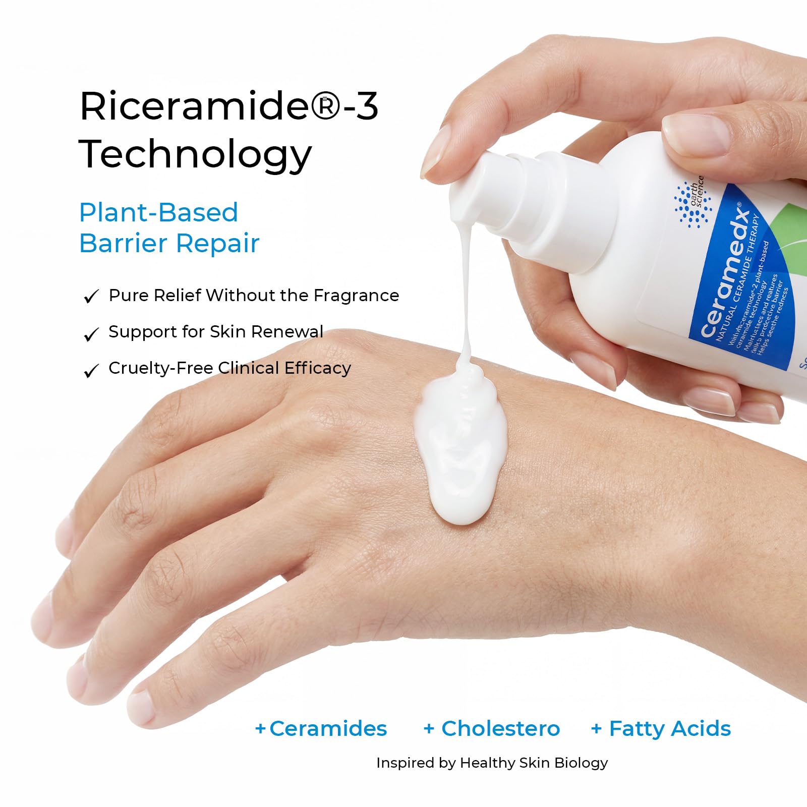Ceramedx pump dispensing lotion for controlled, mess-free application