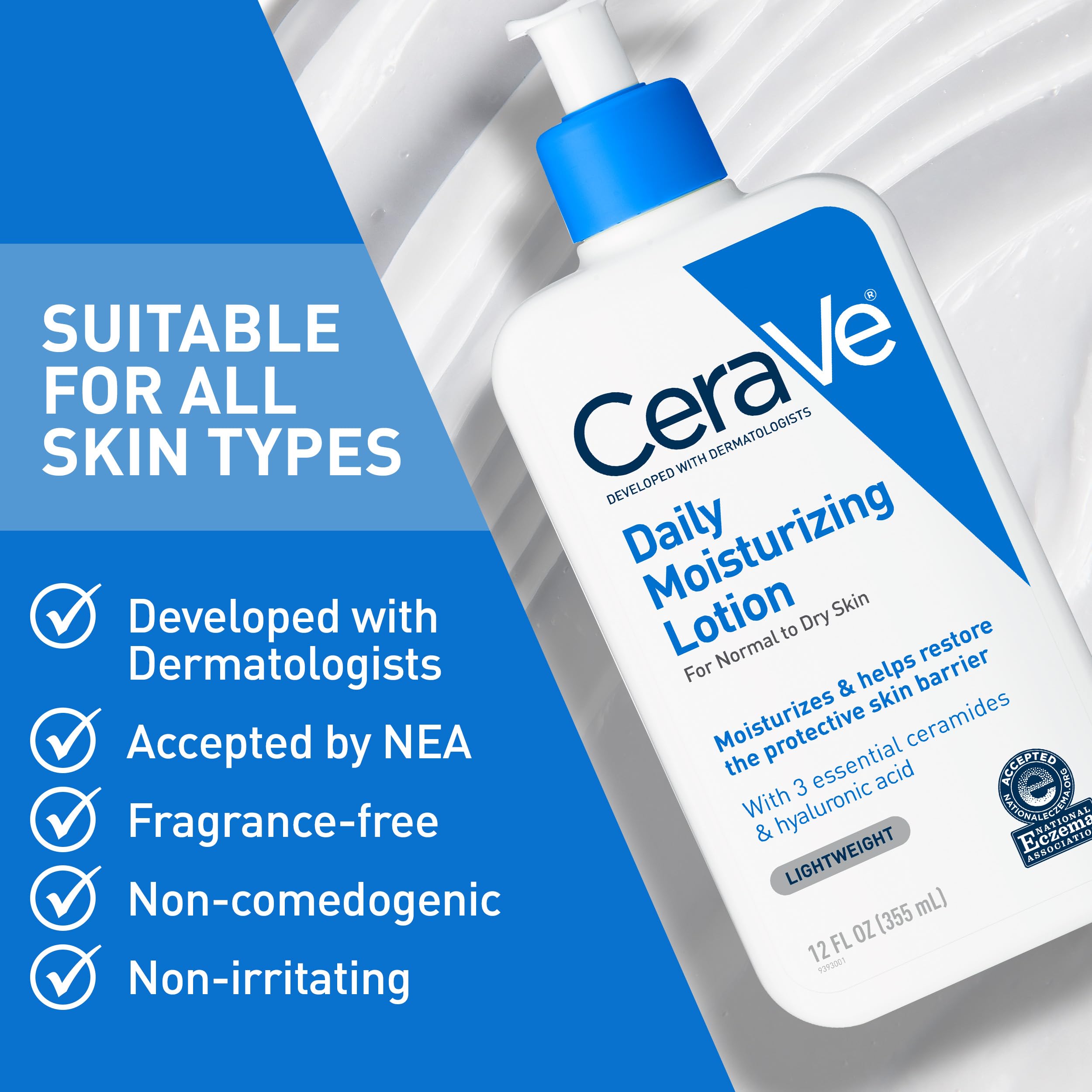 CeraVe 19oz bottle shown in hand to show scale and value size