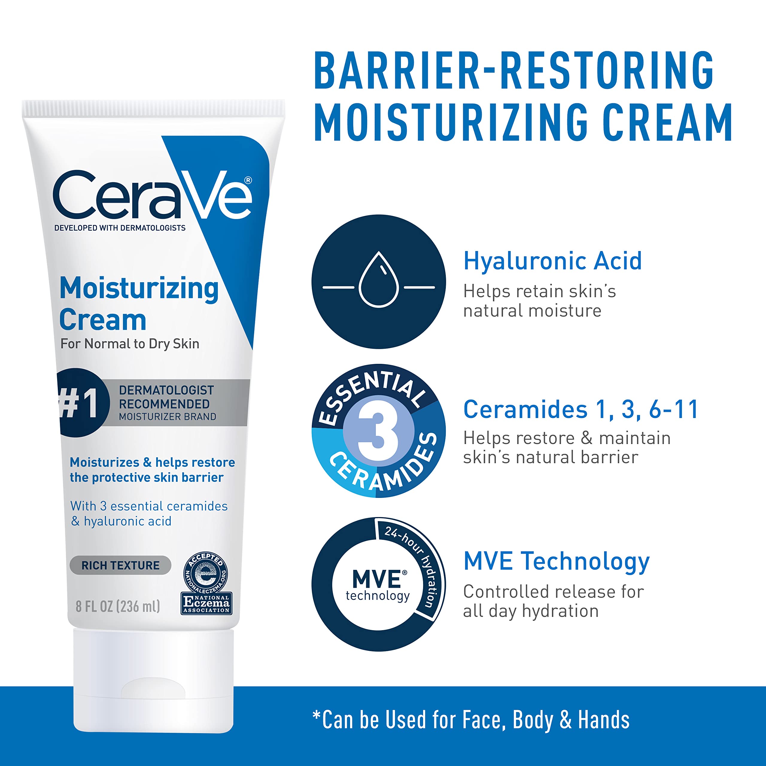 CeraVe cleanser applied to wet face demonstrating gentle cleansing