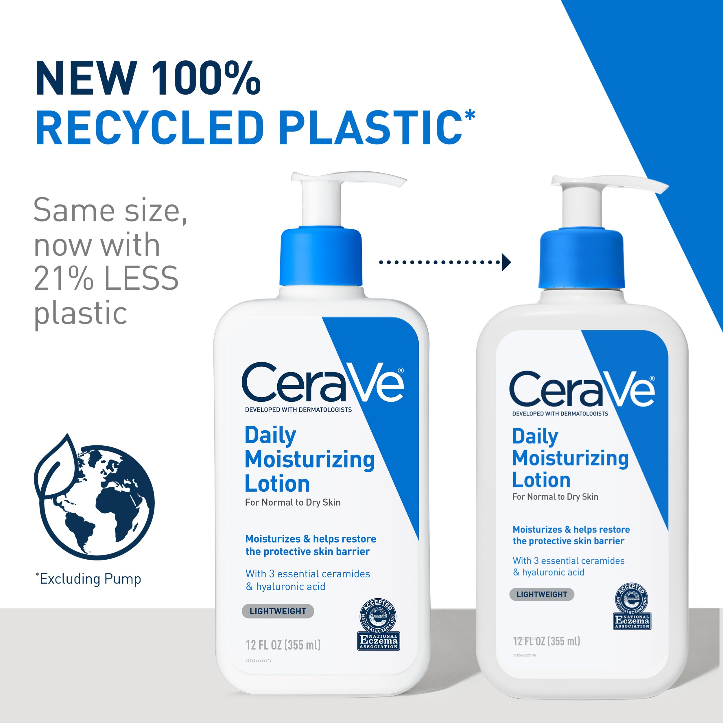 CeraVe pump dispensing lotion easily for mess-free daily application