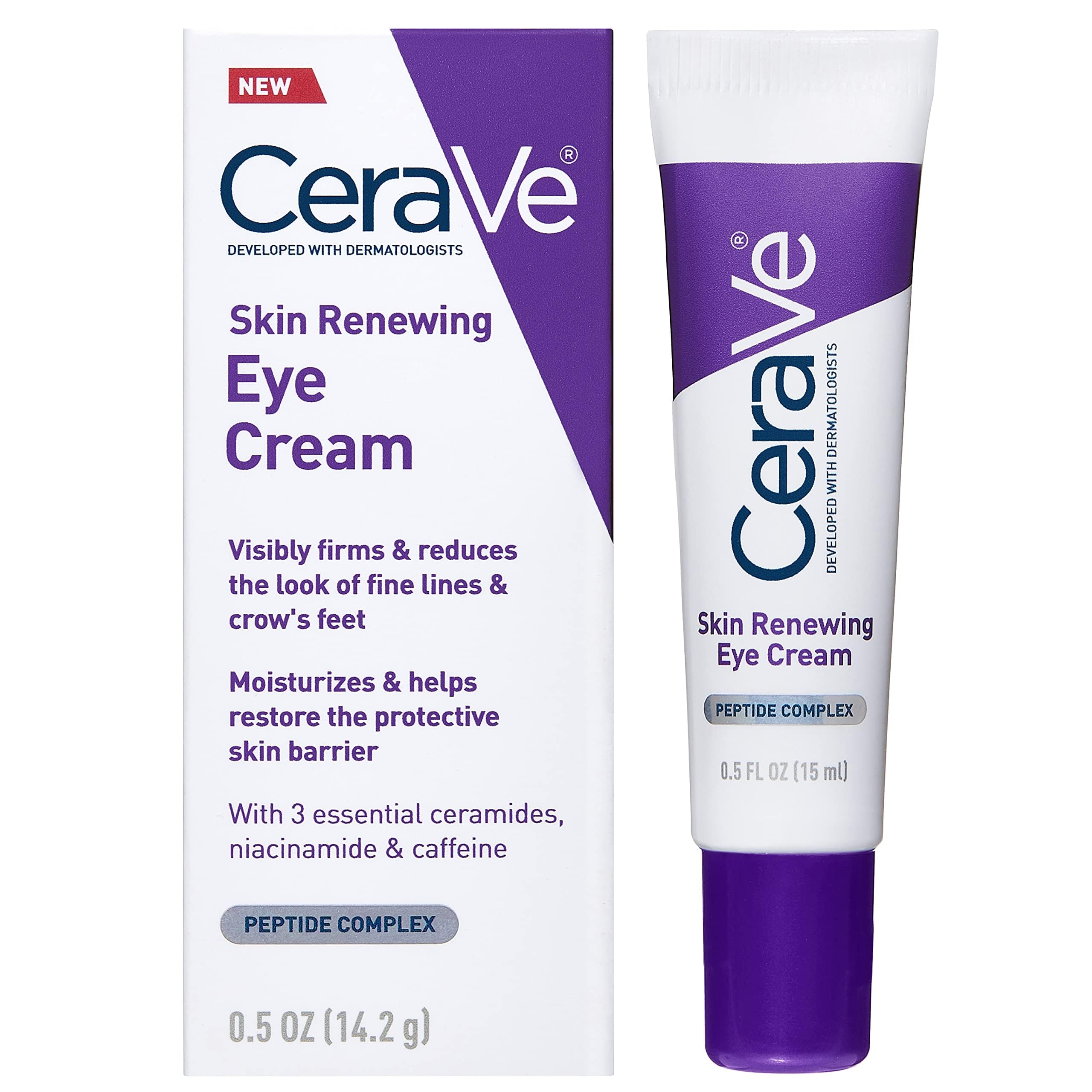 CeraVe front tube view showing product branding and compact size benefit
