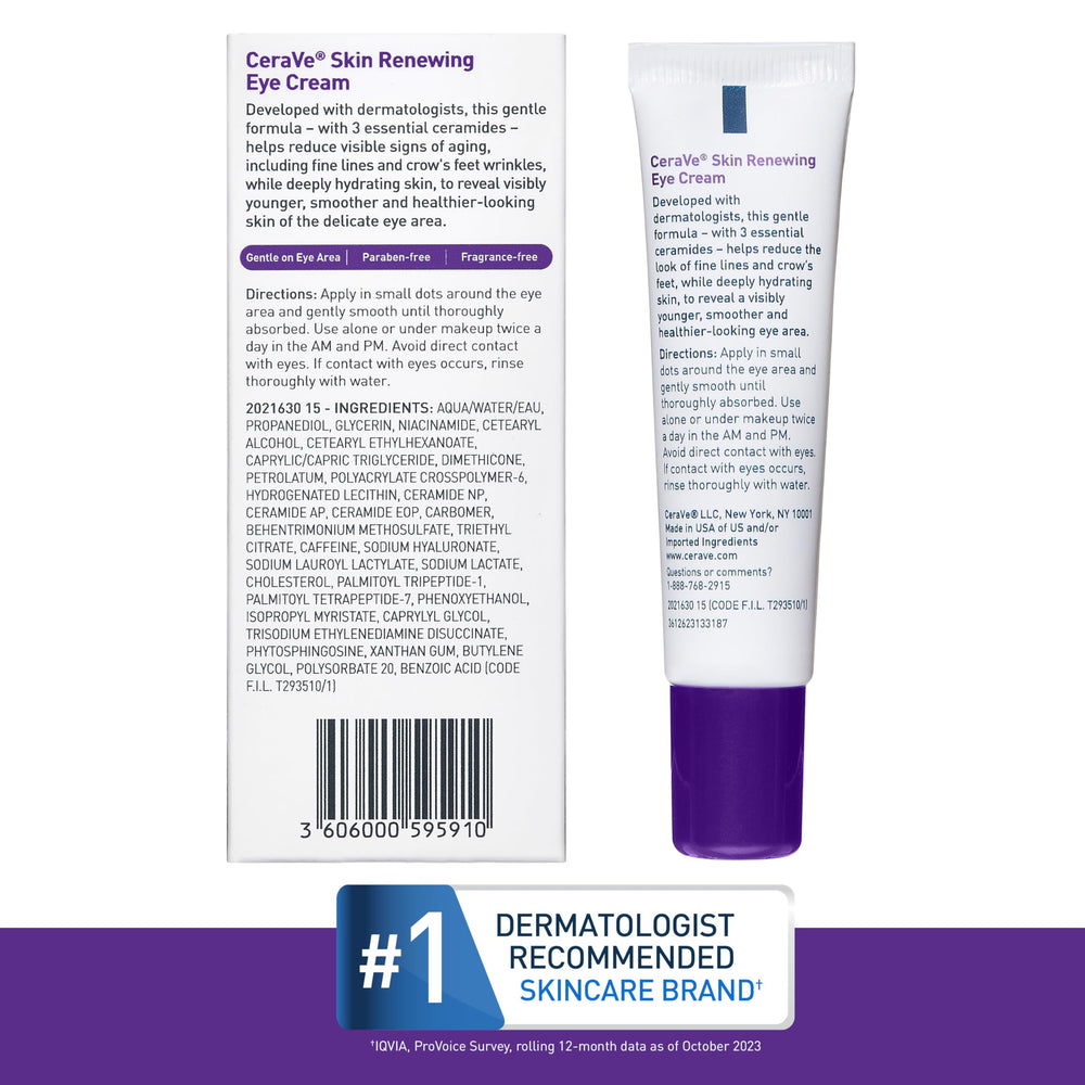 CeraVe packaging back view with usage and safety information benefit