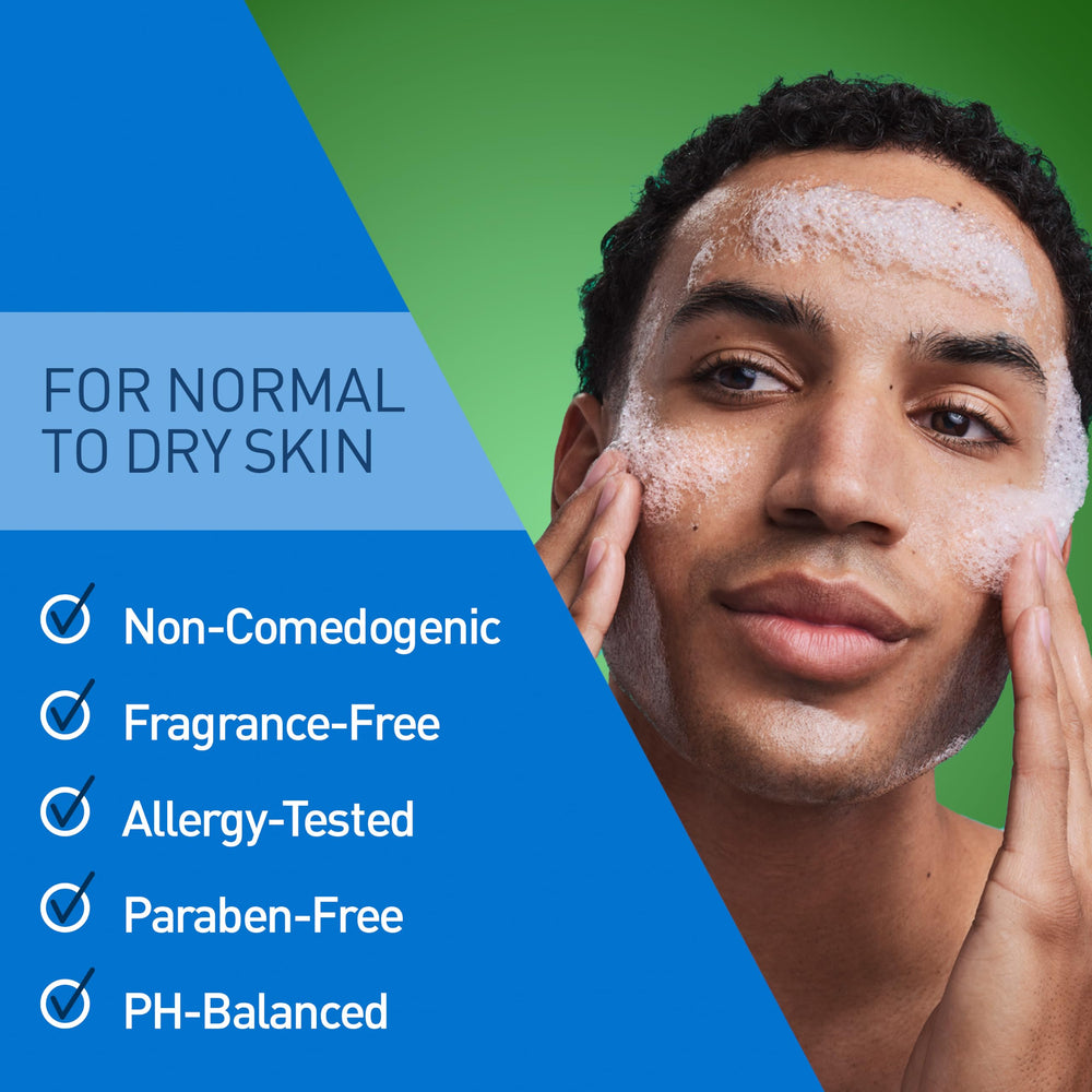 CeraVe transforming foam lather on skin illustrating effective makeup and oil removal