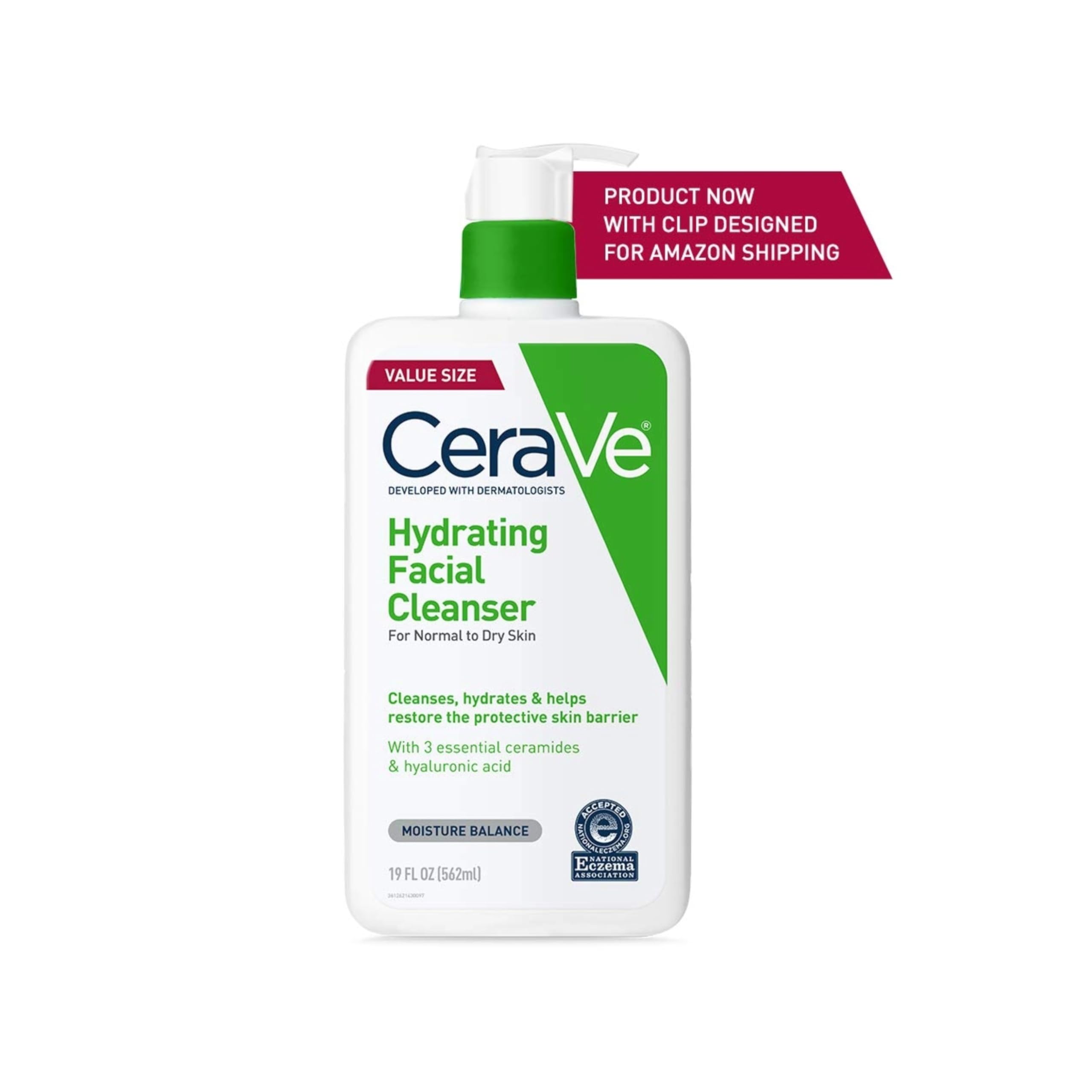CeraVe bottle back details with directions and dermatologist-developed claims