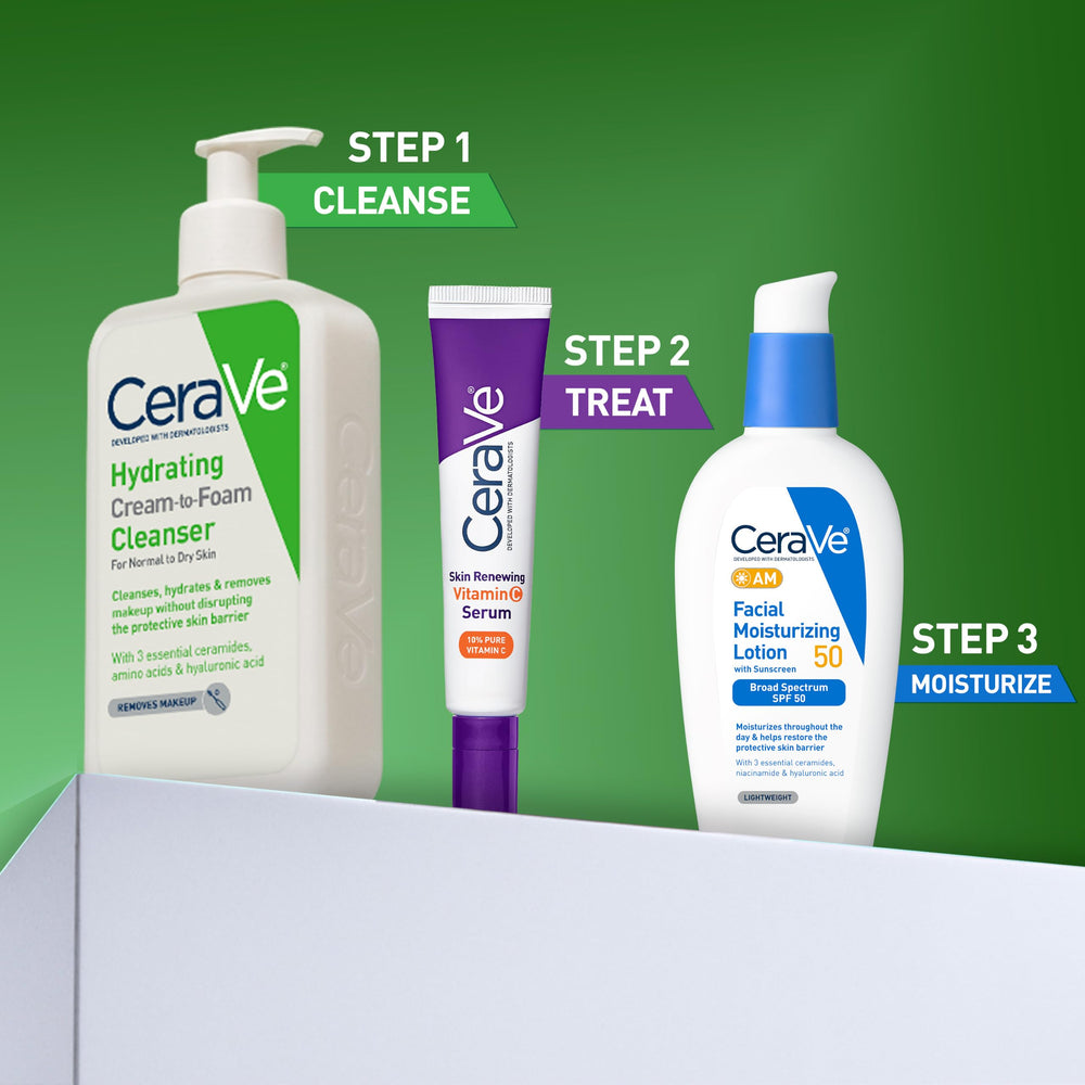 CeraVe ingredient label showing ceramides and MVE technology for sustained hydration