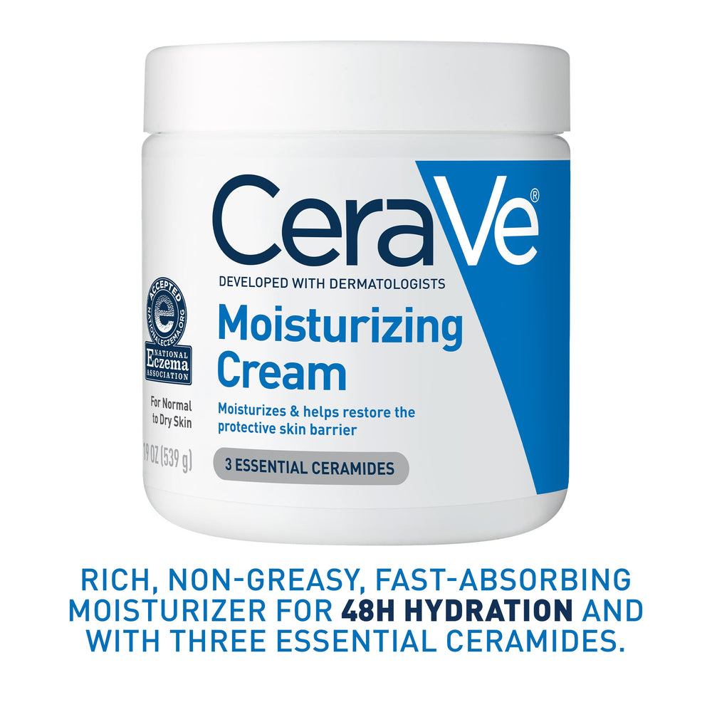 Visual representation of hyaluronic acid and ceramides in CeraVe for moisture retention