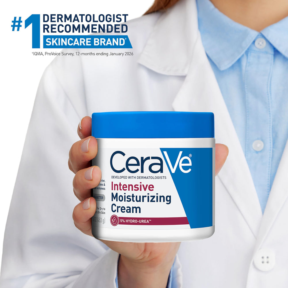 CeraVe being applied to elbow for soothing dry rough patches