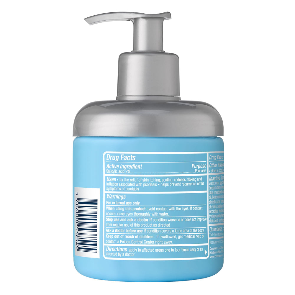 CeraVe cream beside cleanser illustrating compatible two-step psoriasis care benefit