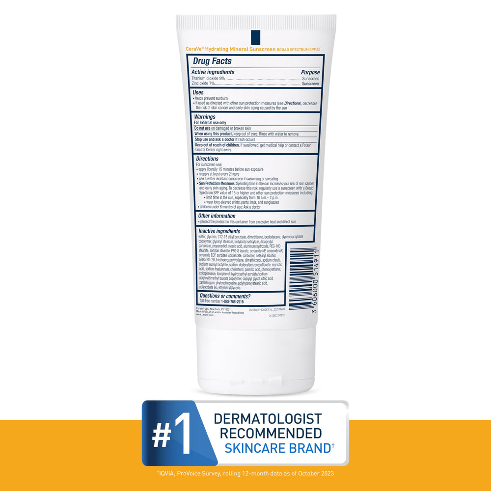 CeraVe dispensing sunscreen from tube to show easy, controlled application