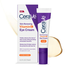 CeraVe front packaging showing vitamin C eye cream and benefits